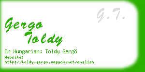 gergo toldy business card